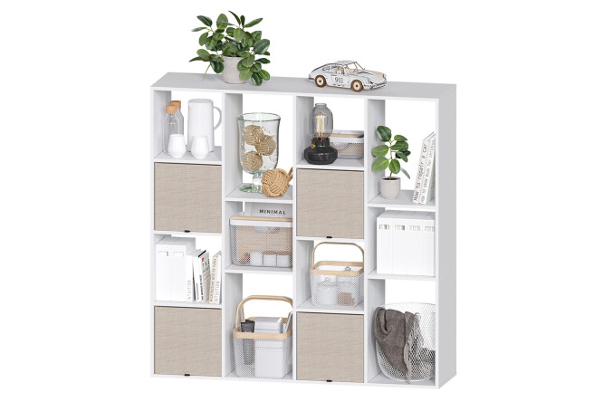 Изображение товара Стеллаж СТ 144Б белый ЛДСП размер 142,6х142,4х39 см