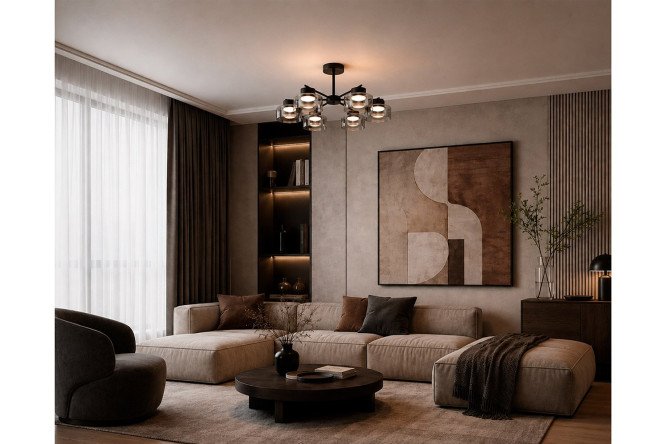 Люстра SCHAFFNER Пасифико 24 кв.м., 65x26x65 см, GX53