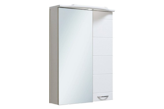 Изображение товара Шкаф-зеркало RUNO Кипарис белый подвесной 50х75х24 см