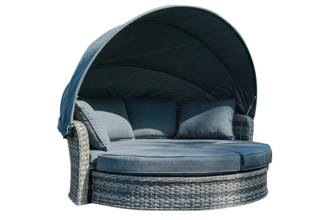 Изображение товара Шезлонг Violetta серо-бежевый 195х74 см для удобного отдыха