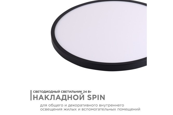 Светильник накладной APEYRON Spin 18-127 6 кв.м, 23x2.5x23 см, LED