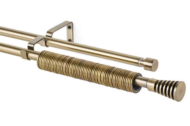 Изображение товара Двухрядный раздвижной карниз MITTE Конус Скан 120 см с настенным креплением