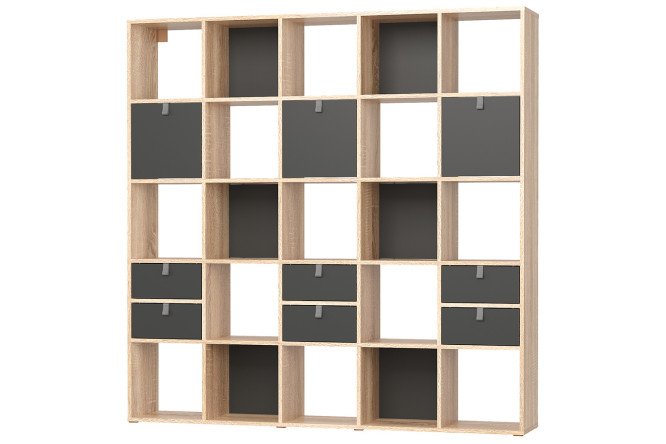 Изображение товара Стеллаж 25 секций Bricks дуб сонома / антрацит для дома и офиса