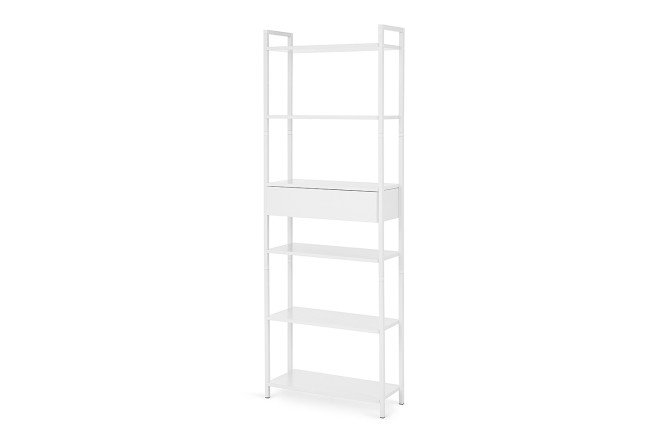 Изображение товара Стеллаж Интро белый металлический с ЛДСП 65х187,4х27,2 см