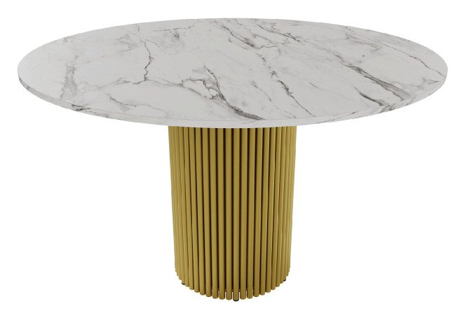 Изображение товара Стол GENGLASS Trubis wood с трубчатым подстольем 120х75х120 см