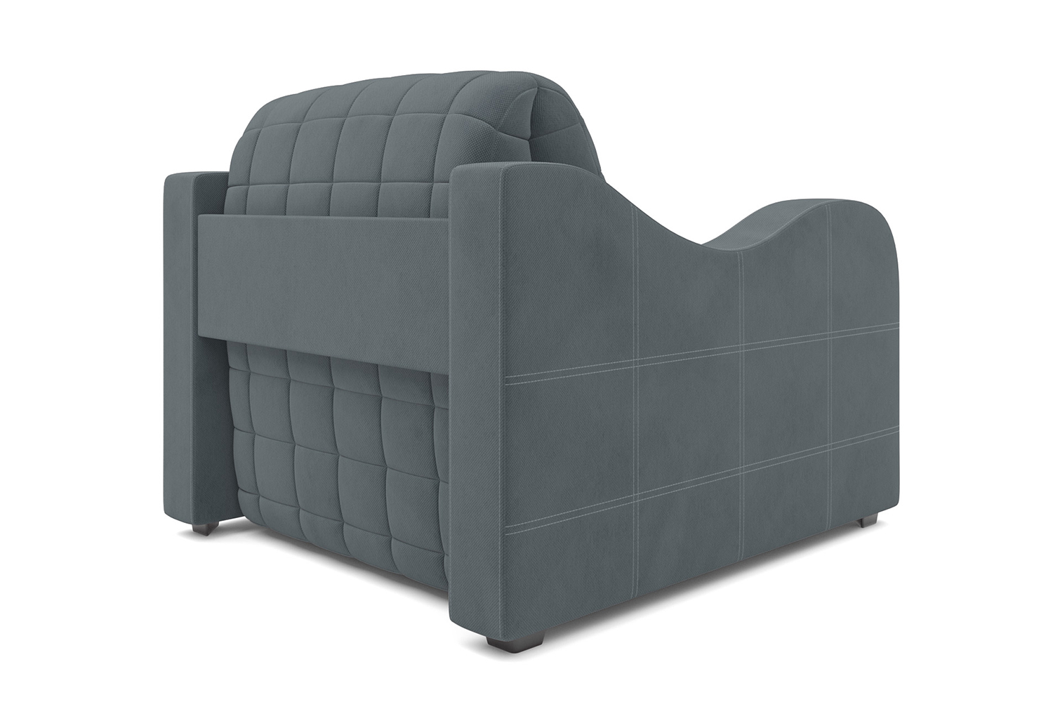 Кресло кровать велюр синий