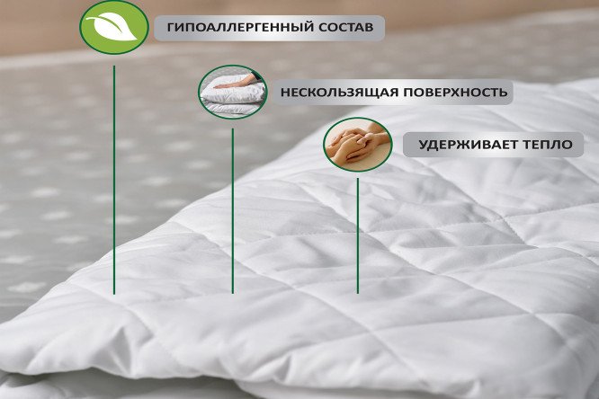 Наматрасник Экофайбер 180х200 см