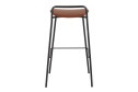Стул барный Stool Group Mantis 46.5х82х47 см, цвет обивки коричневый, ножек чёрный