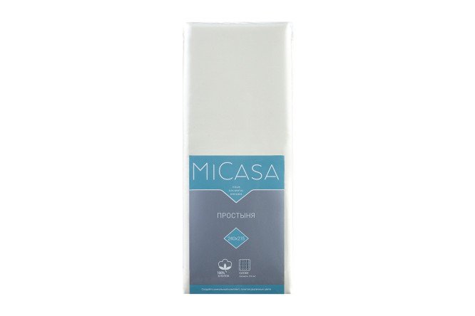 Простыня MICASA Calma Сатин 150х215 см, 1,5 спальный