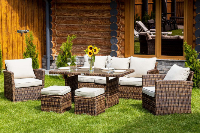 Изображение товара Комплект мебели Zoya коричневый из стали и искусственного ротанга