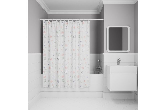 Штора для ванной комнаты IDDIS Base 180x200 см