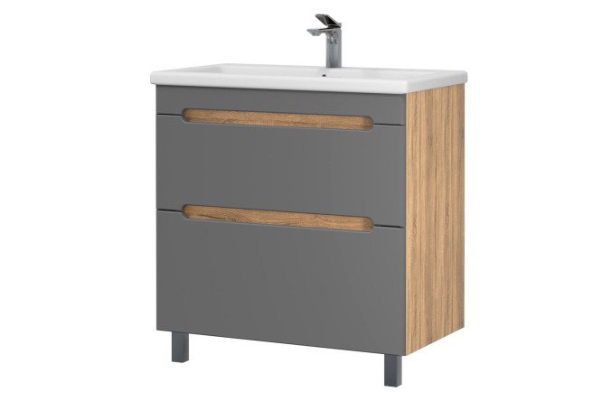 Изображение товара Тумба напольная Sanstar Diva 66,4 см дуб вотан графит софт