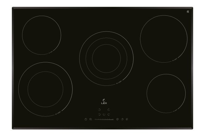 Изображение товара Электрическая варочная панель LEX EVH 772A BL 77 см стеклокерамика 5 зон нагрева