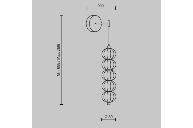 Бра LED MAYTONI Golden Cage 6 кв.м, LED