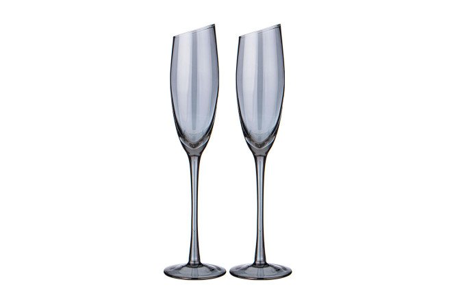 Изображение товара Набор бокалов для шампанского Lefard Daisy Blue 180 мл, 2 шт., Стекло