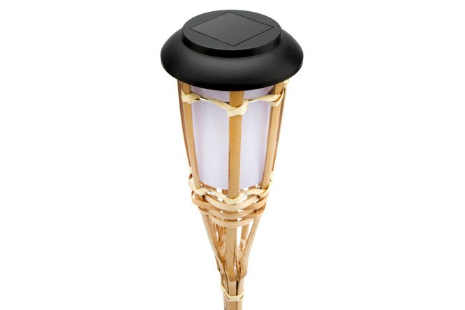 Изображение товара Грунтовой светильник LAMPER Бамбук солнечные батареи, стильное освещение сада
