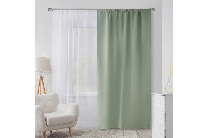 Изображение товара Штора на ленте MICASA Baudry 150x280 см фисташковая для окон