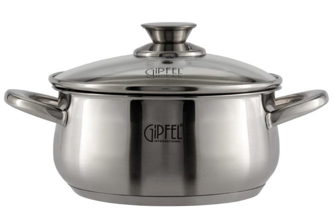 Изображение товара Кастрюля GIPFEL Serenade 2.1 л из нержавеющей стали, подходит для индукции