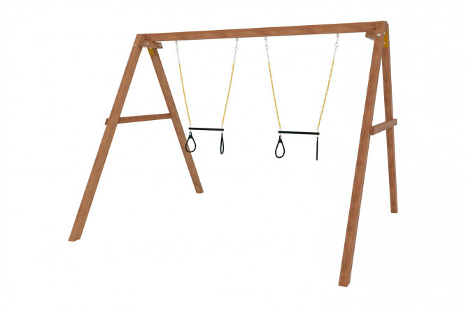 Изображение товара Уличные качели Р911 31 из сосны и металла для комфортного отдыха на улице
