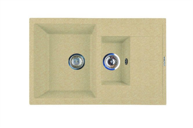 Изображение товара Врезная мойка из инженерного гранита LAVA D.4 78х50х19 см для кухни