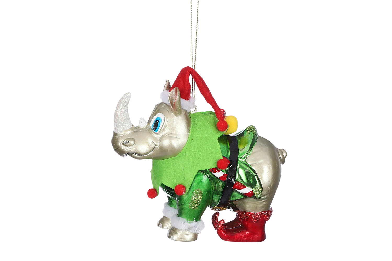 фото Ёлочная игрушка носорог-скоморох hoff