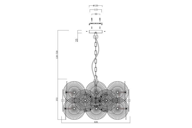 Фото 11 Светильник подвесной MAYTONI DECORATIVE LIGHTING Modern Aster 20 кв.м., 63х72х63 см, E14