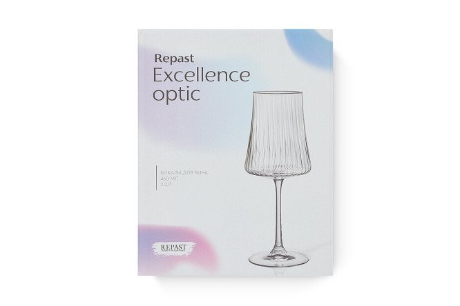 Набор бокалов Excellence Optic для вина 460 мл, 2 шт., Хрусталь