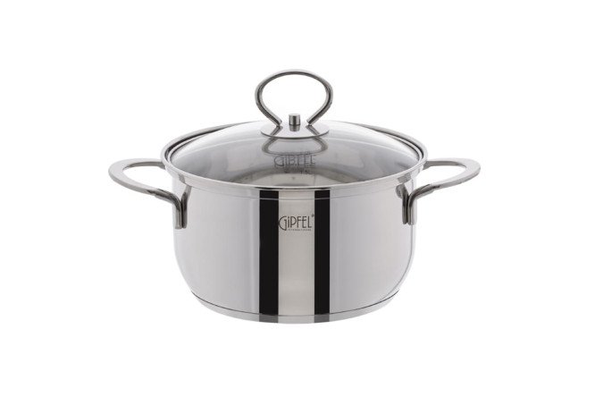 Изображение товара Кастрюля GIPFEL Sofia 2.2 л из нержавеющей стали для индукционных плит