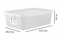 Ящик с крышкой HOFF Urban для хранения вещей 45.2x14x29.8 см, 14 л