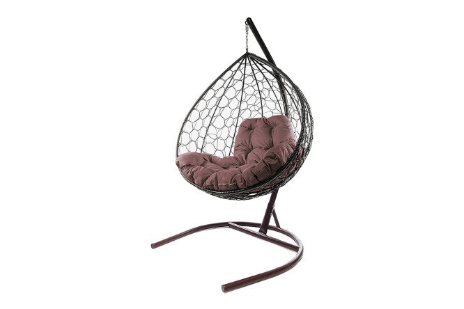 Изображение товара Кресло-кокон подвесное XL 75x186x118 см коричневое для отдыха