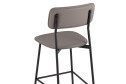 Стул барный Stool Group Mikkie 43х92х49.5 см, цвет обивки серый, ножек чёрный