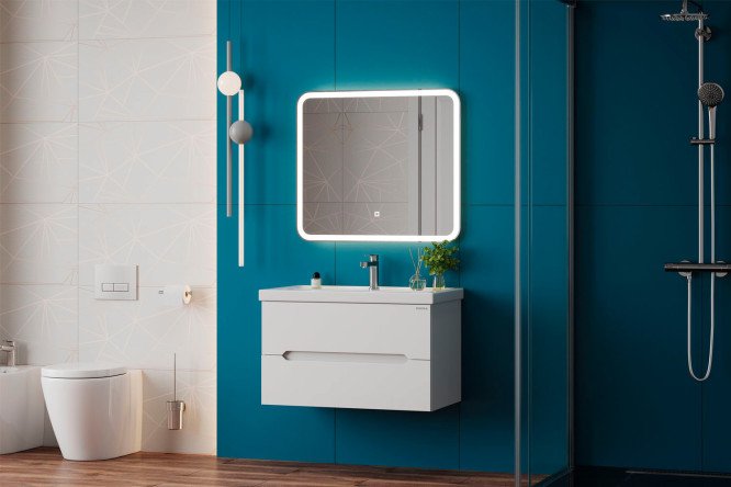 Изображение товара Ванный гарнитур  Айленд 70 подвесной, белый