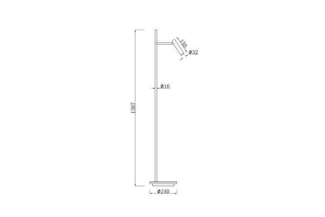 Торшер MAYTONI Z010 24x138.7x30.5 см, LED