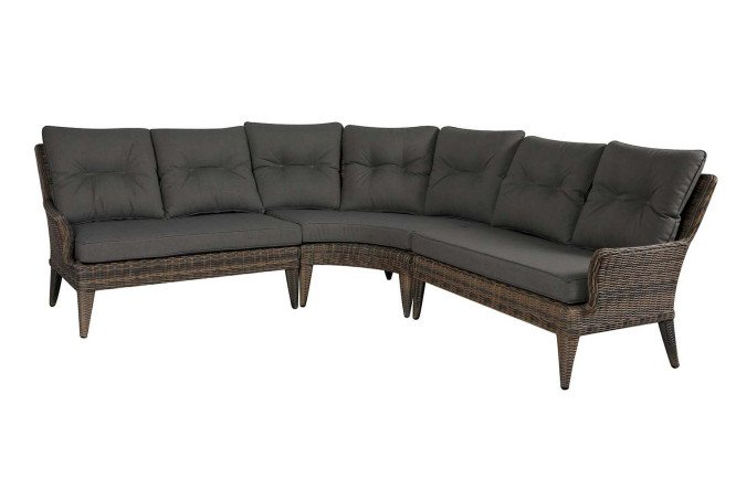 Изображение товара Угловой диван Belize цвет отделки коричневый , мягких элементов светло-серый