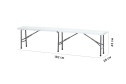 Скамейка складная Stool Group ZD_183-3X цвет каркаса серый, отделки белый