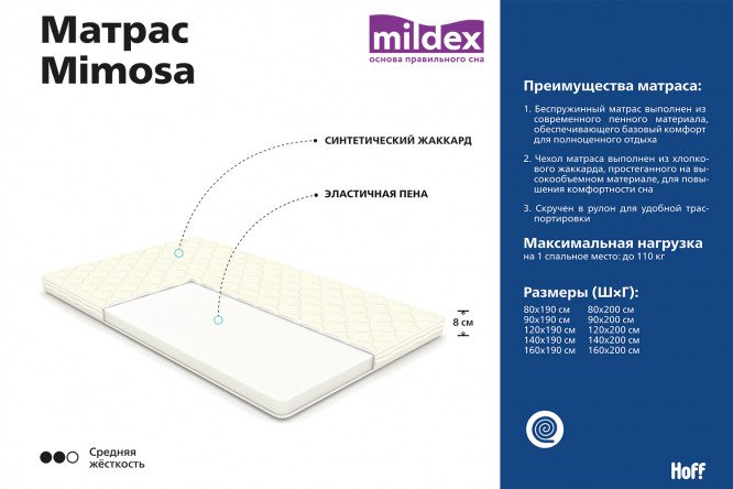 Матрас hoff start 160х200