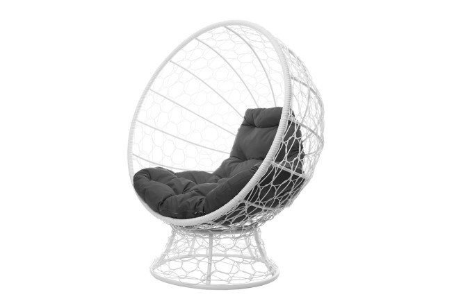 Изображение товара Кресло на подставке Кокос цвет каркаса белый, отделки белый Изображение товара Кресло на подставке Кокос цвет каркаса белый, отделки белый