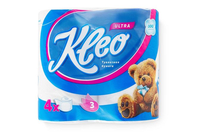 Изображение товара Туалетная бумага Kleo 3-слойная 4 шт.