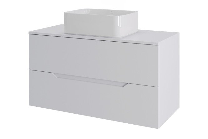 Изображение товара Подвесная тумба ORANGE Line 100 Li-100TuwMDF+B02-460W 100.5 см стильное решение для ванной