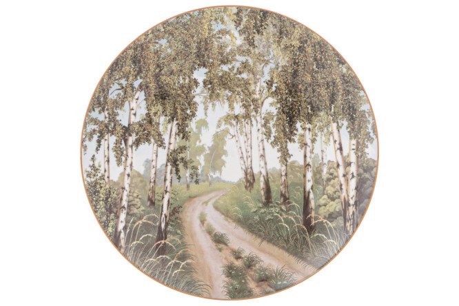 Изображение товара Тарелка закусочная Lefard Берёзки из фарфора, мультиколор 20,5х1,5х20,5 см