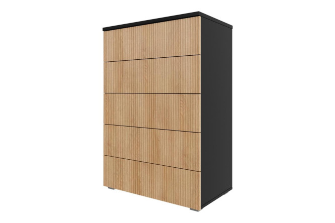 Изображение товара Комод Оскар Амели 75,2х109,2х44 см, антрацит, дуб канадский, с push to open