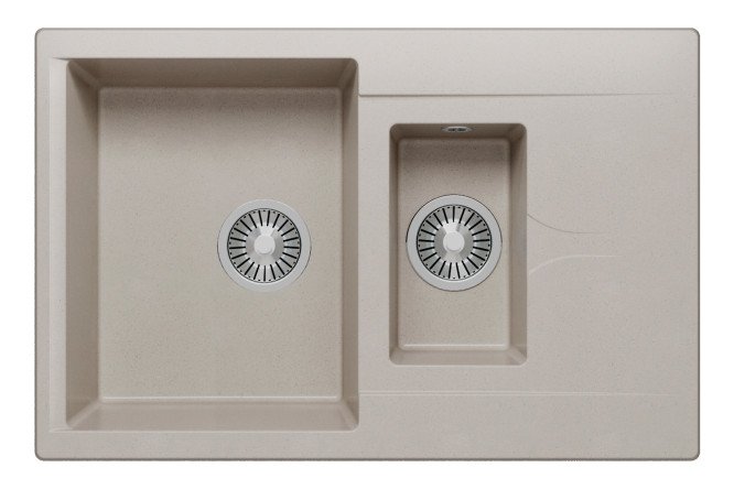 Изображение товара Мойка врезная с крылом POLYGRAN Brig 77х50х21.6 см