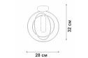Люстра VITALUCE V3794 3 кв.м., 28x32x23 см, E27