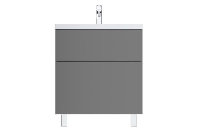 Изображение товара База под раковину напольная AM.PM Gem M90FSX07522GM32 75 см, цвет каркаса графит матовый, фасада графит матовый