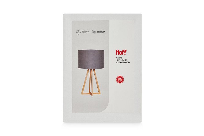 Фото 7 Лампа настольная HOFF Hygge Wood E27, 26.5x44.5x26.5 см