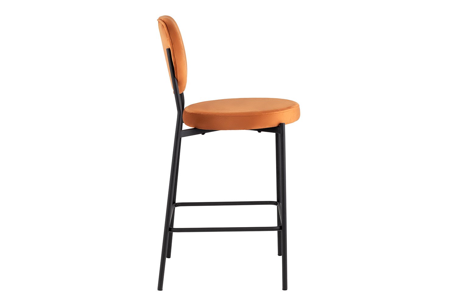 Cтул полубарный Stool Group Барбара New 48х100х53 см, цвет обивки терракотовый, ножек чёрный