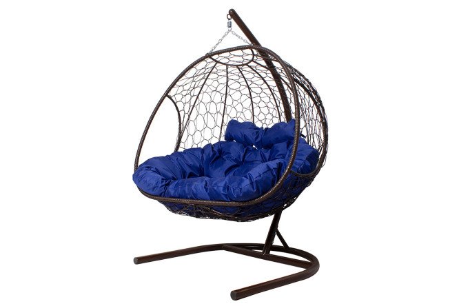 Изображение товара Кресло подвесное Добрыня цвет основания и каркаса коричневый, отделки коричневый