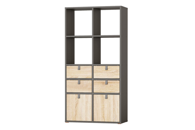 Изображение товара Стеллаж Bricks 8 секций с ящиками и дверками