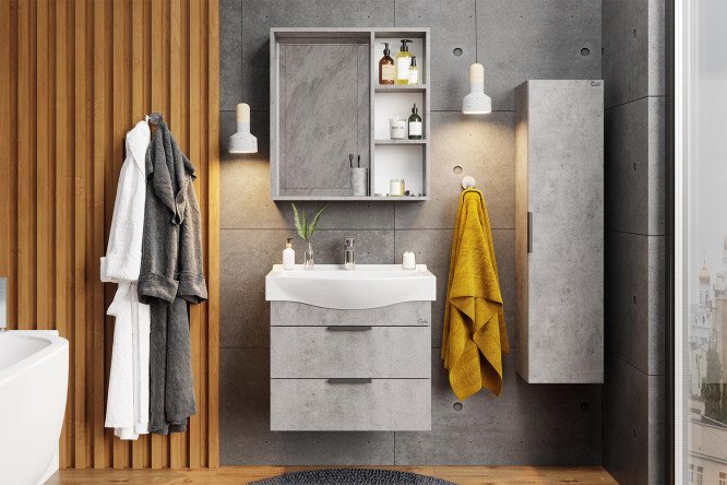Изображение товара Ванный гарнитур Девис 65 современных дизайнов для ванной комнаты