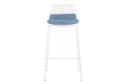 Стул барный Stool Group Лоуран с подушкой 49х100х49 см, цвет обивки голубой, сидушки белый